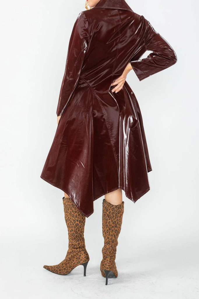 IC Collection | Shawl Collar Asymmetric Midi Jacket