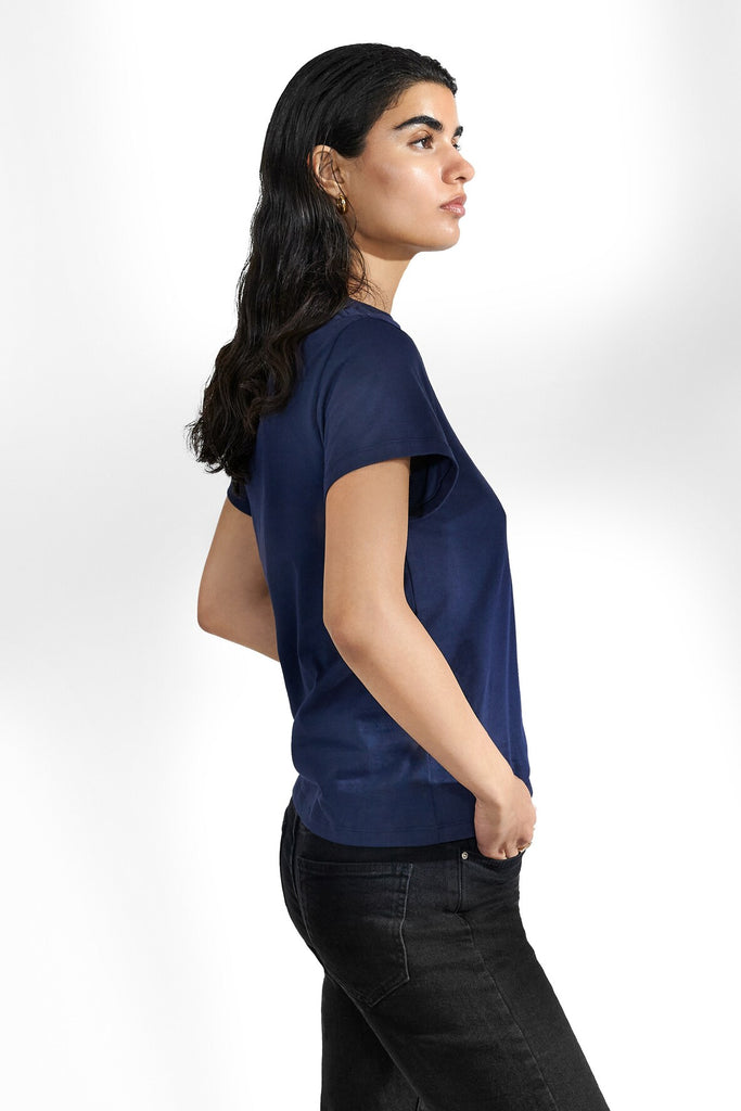 Crew Neck Tee - Navy