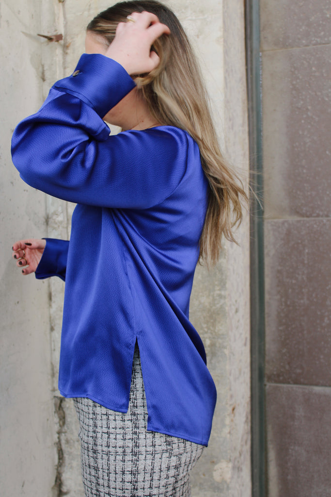 Marietta Cobalt Blouse