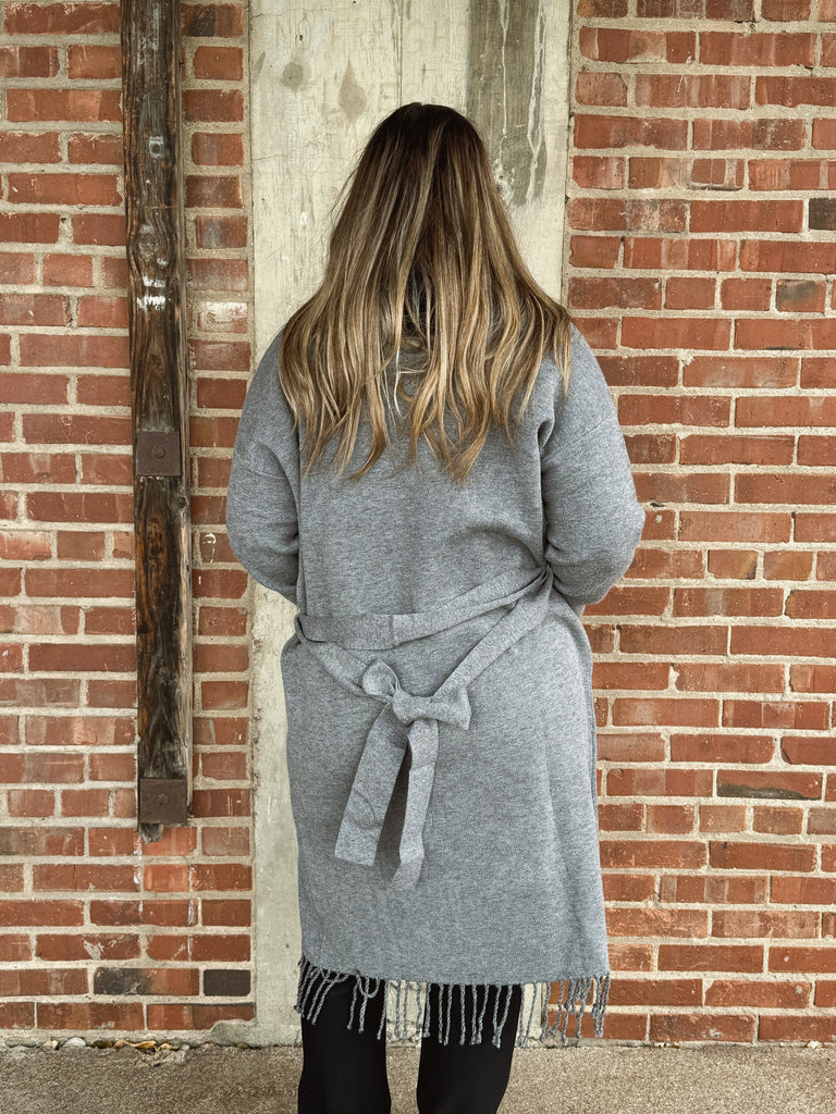 Juliette Fringed Sweater Coat