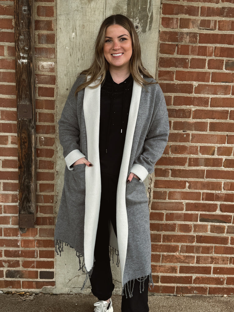 Juliette Fringed Sweater Coat