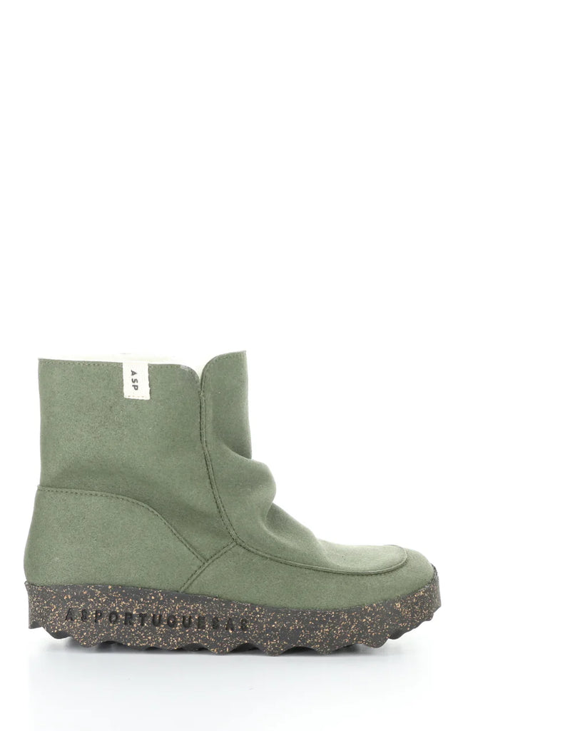 Round Toe Boots Deep Green