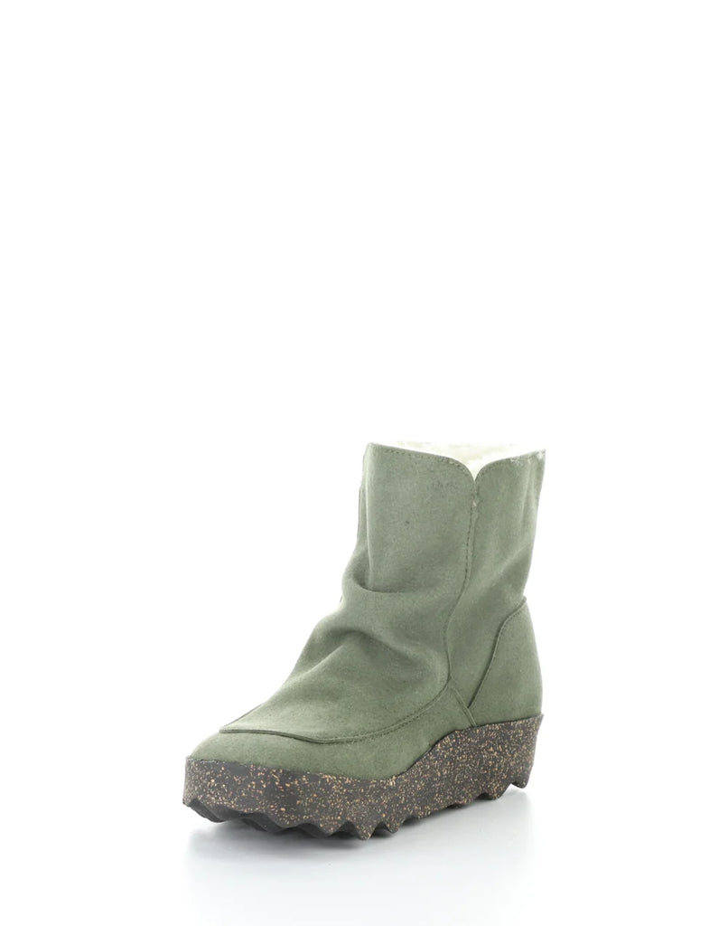 Round Toe Boots Deep Green