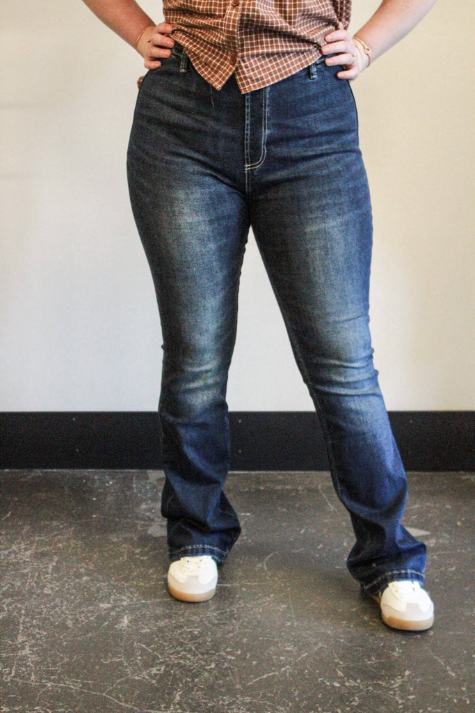 Estelle Everyday Flare Denim Dark
