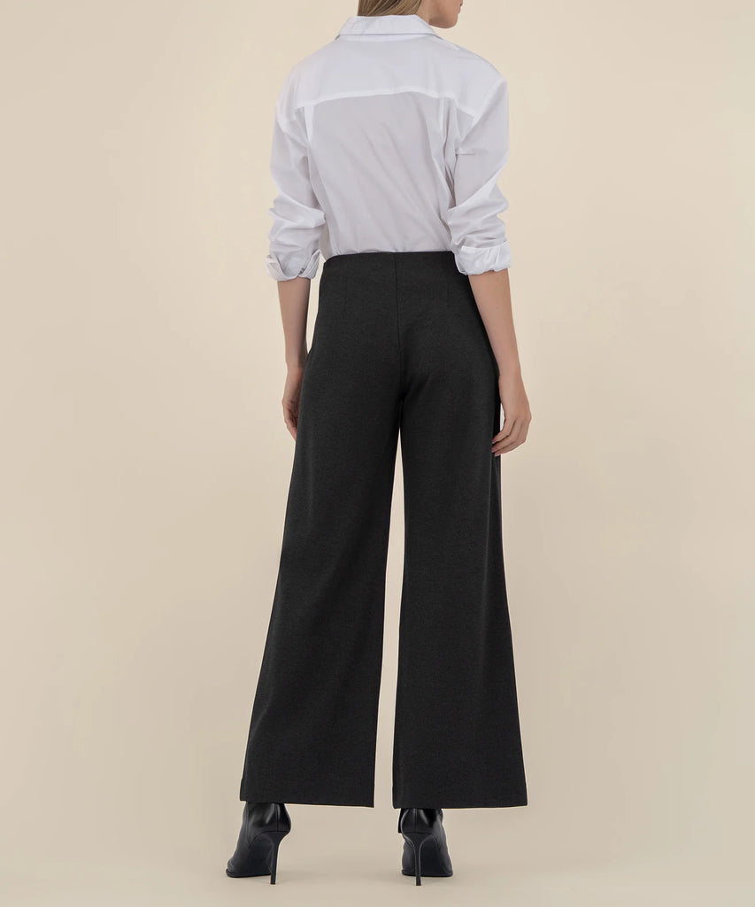 Meg Wide Leg Trousers Charcoal