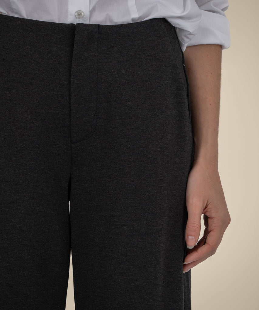 Meg Wide Leg Trousers Charcoal