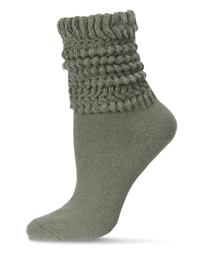 MeMoi | Wide Ribbed Slouch Crew Socks