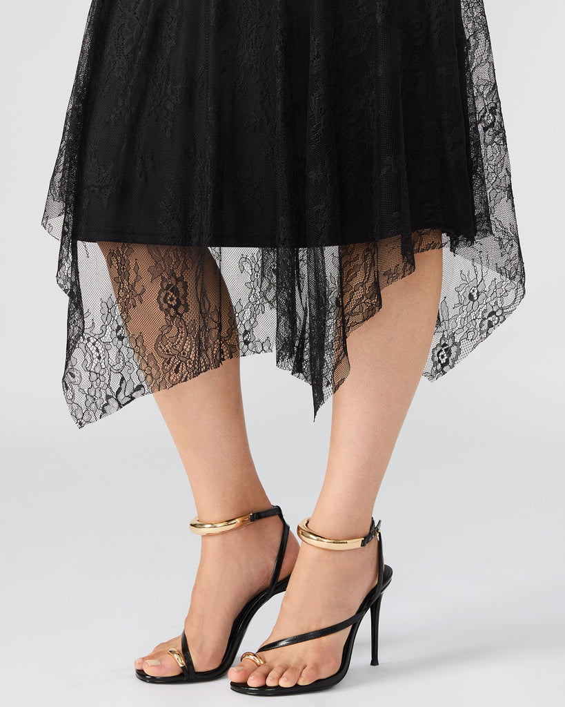 Silas Black Long Sleeve Mesh Dress