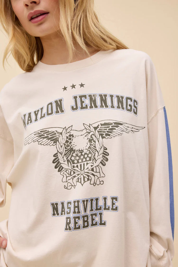 Waylon Jennings Nashville Rebel Long Sleeve