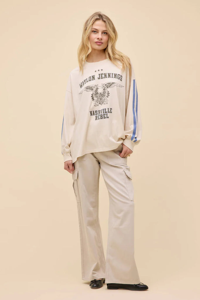 Waylon Jennings Nashville Rebel Long Sleeve
